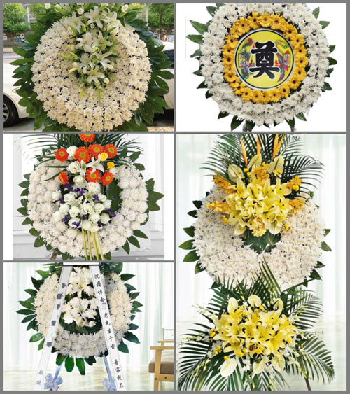 山东青岛平度市古岘镇七里村花圈速递